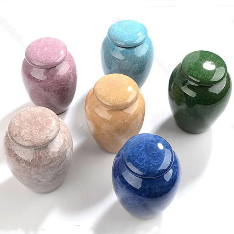 Smulki naminių gyvūnėlių urna Paukštis Šuo Naminių gyvūnėlių urnos Kremavimas Naminių gyvūnėlių karstai Laidotuvių vaza Katės kremavimo pelenai žmonių pelenams Pagaminta keramika, dažyta rankomis