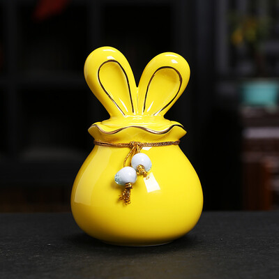 Kerámia hamvasztásos kisállat-urna hamu tárolására, mini kisállat-emlékurna macskahamu számára, állati temetkezési urna, emberi nyulak állati termékek