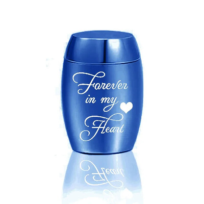 Mini urne de incinerare gravate colorate pentru sicriu pentru cenușă umană pentru animale de companie Cutie funerară de pierdere a iubirii din oțel inoxidabil cutie pentru cenușă pentru animale de companie