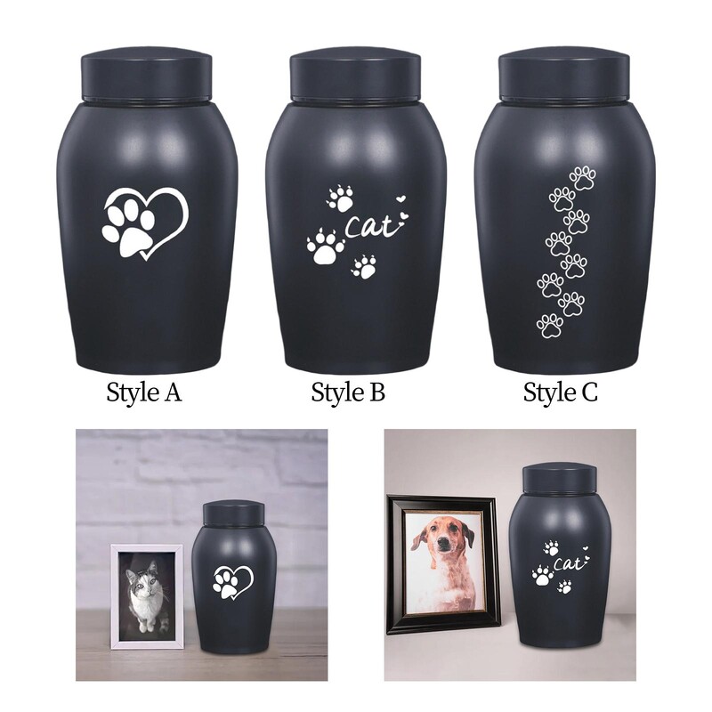 Šunų kačių pelenai laidotuvių kremavimo urnos atminimo dovana Išsaugoti prisiminimus Gyvūno laidojimo Patvari nerūdijančio plieno naminių gyvūnėlių urna Aukščiausios kokybės urna