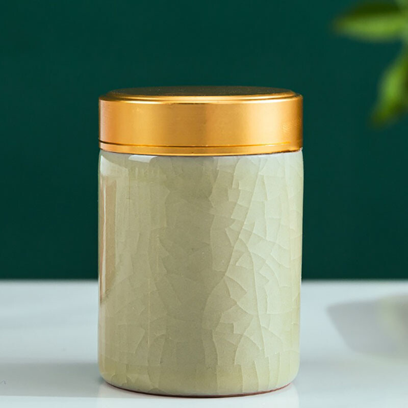 Urnă memorială pentru animale de companie, cenușă pentru animale de companie de dimensiune centrală, frunze de glazură crăpate din ceramică, cenușă decorativă, Coffi funerar pentru memorial animalelor