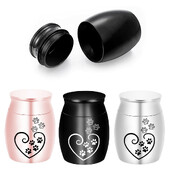 Suport pentru cenuşă de incinerare Urnă pentru cenuşă pentru animale de companie Amprentă labei Cenușă de câine de pisică Suvenir memorial Urne decorative rezistente la apă din aliaj de aluminiu