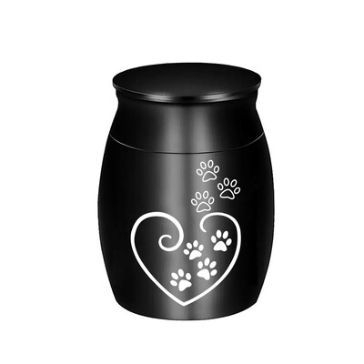 Suport pentru cenuşă de incinerare Urnă pentru cenuşă pentru animale de companie Amprentă labei Cenușă de câine de pisică Suvenir memorial Urne decorative rezistente la apă din aliaj de aluminiu