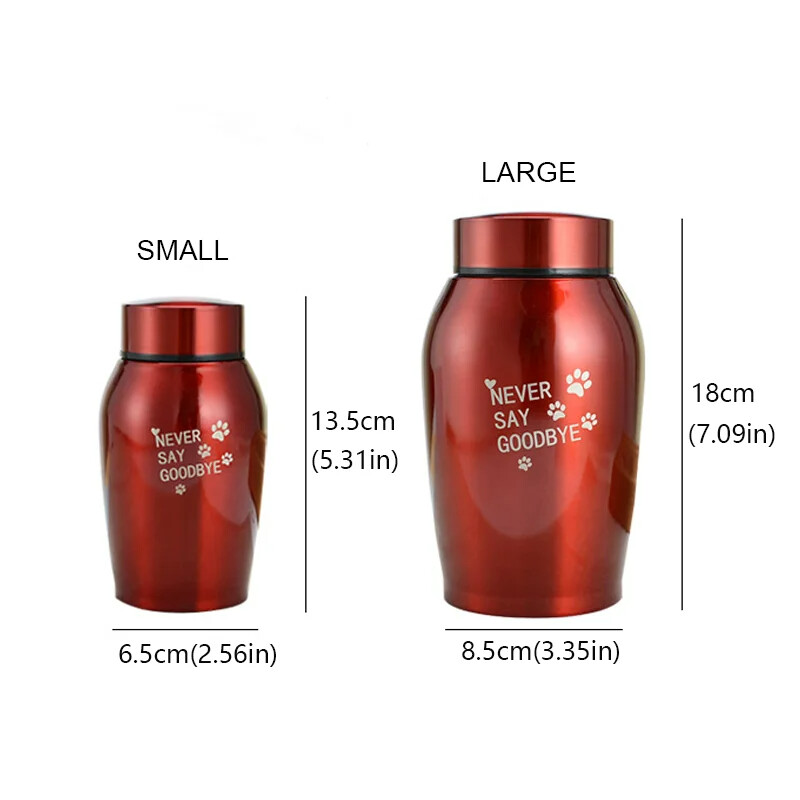 Urne multicolore din oțel inoxidabil pentru animale de companie, câine, pisică, pasăre, șoarece, cenușă de incinerare, urnă sigilată, consumabile funerare pentru câini, borcan de suvenir pentru animale de companie