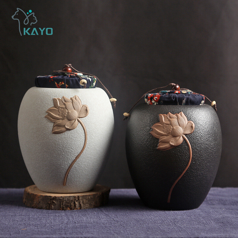 Suport pentru urne de cenușă mare, din ceramică, sicrie de cenușă memorială, urne de incinerare pentru animale de companie umane, suveniruri de memorie sigilate, cadou de înmormântare