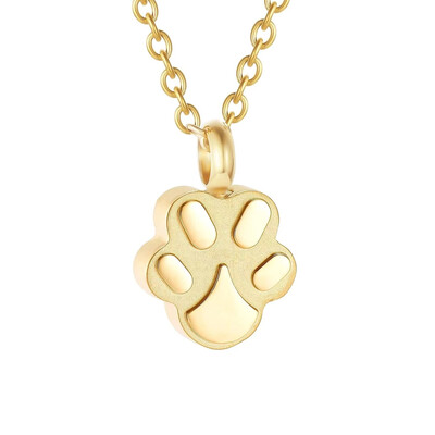 Bijuterii pentru incinerarea animalelor de companie pentru cenușă Pandantiv cu imprimeu labei Colier cu urnă pentru animale de companie Bijuterii amintire comemorative pentru cenușa de animale de companie/câine/pisică