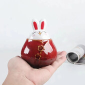 Kerámia mini nyúl urna, személyre szabott kisállat-koporsók, személyre szabott emlékművek és temetési kiskutya temetési dobozok