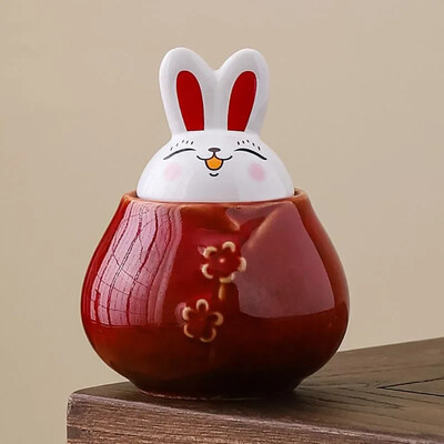 Kerámia mini nyúl urna, személyre szabott kisállat-koporsók, személyre szabott emlékművek és temetési kiskutya temetési dobozok