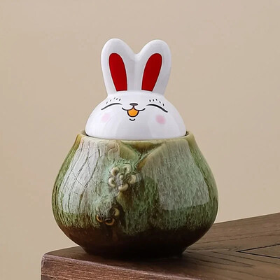 Kerámia mini nyúl urna, személyre szabott kisállat-koporsók, személyre szabott emlékművek és temetési kiskutya temetési dobozok