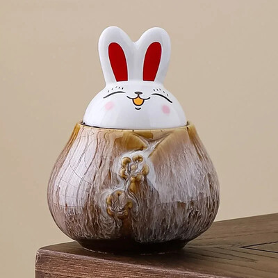 Kerámia mini nyúl urna, személyre szabott kisállat-koporsók, személyre szabott emlékművek és temetési kiskutya temetési dobozok