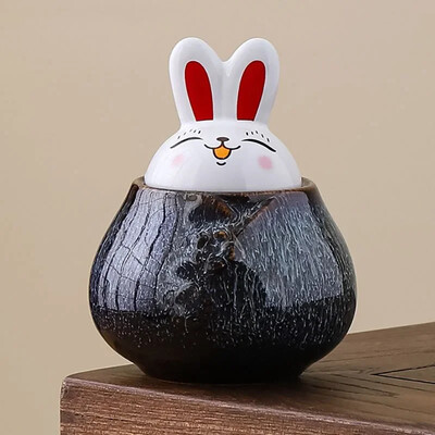 Kerámia mini nyúl urna, személyre szabott kisállat-koporsók, személyre szabott emlékművek és temetési kiskutya temetési dobozok