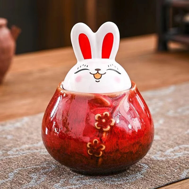 Kerámia mini nyúl urna, személyre szabott kisállat-koporsók, személyre szabott emlékművek és temetési kiskutya temetési dobozok