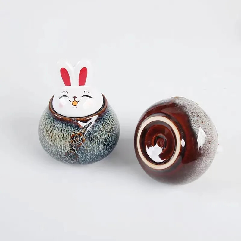 Kerámia mini nyúl urna, személyre szabott kisállat-koporsók, személyre szabott emlékművek és temetési kiskutya temetési dobozok