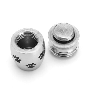 Mini Urns Paw Pattern από ανοξείδωτο ατσάλι Urn Pet Ashes Holder Memorials Container δοχείο