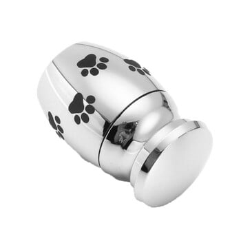 Mini Urns Paw Pattern από ανοξείδωτο ατσάλι Urn Pet Ashes Holder Memorials Container δοχείο