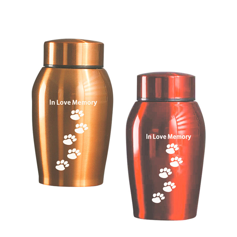 Urne pentru animale de companie Urne din oțel inoxidabil Animale de companie Câine Pisică Păsări Soareci Cenușă de incinerare Urnă de amintire Sicriu Columbarium Animale de companie Memoriale
