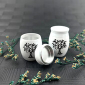 Mini életfa urnák emberi hamu számára, rozsdamentes acél Hamvasztásos emlékurna hamutartónak Emlék Emberi vagy kisállat hamutartó