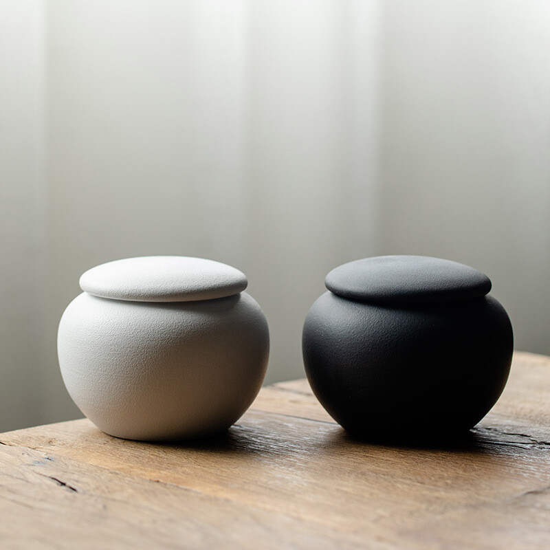Cutie pentru animale de companie Mini urne pentru pisici pentru cenușă Urnă funerară din ceramică pentru cenușă Memoriale pentru animale funerare Urnă funerară pentru incinerație umană