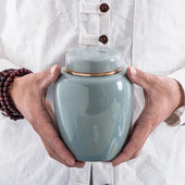 Kerámia kisállat urnák kisállatok hamutartók kutya temetés hamvasztás koporsó temetés ereklyetartója a hamu számára Elhunyt háziállatok emlékek