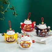 300 ml urna naminiams gyvūnėliams pelenų katės formos atminimo kremavimo urnos - rankų darbo juodos dekoratyvinės urnos laidotuvėms Katės urna šunų urna