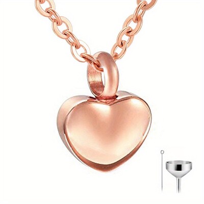 Nerūsējošā tērauda maza sirds medaljona kremēšana sirds piekariņi piemiņas pelni urna kaklarota rotaslietas piemiņas krāsaina sirds urna dāvana