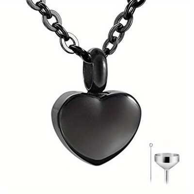 Nerūsējošā tērauda maza sirds medaljona kremēšana sirds piekariņi piemiņas pelni urna kaklarota rotaslietas piemiņas krāsaina sirds urna dāvana