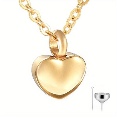 Nerūsējošā tērauda maza sirds medaljona kremēšana sirds piekariņi piemiņas pelni urna kaklarota rotaslietas piemiņas krāsaina sirds urna dāvana