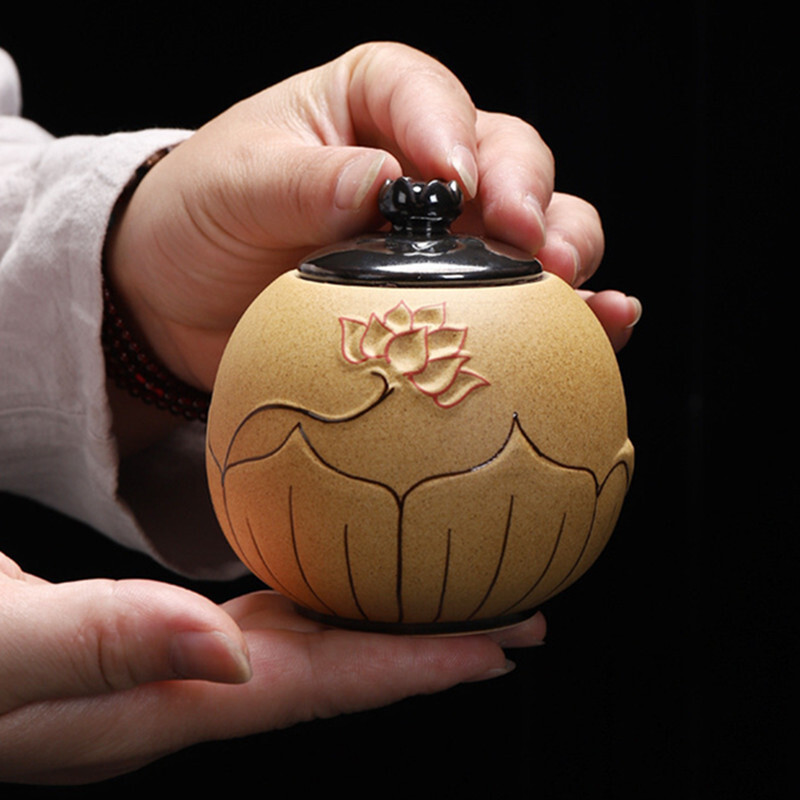 Urne negre pentru ceramică Cenușă Sigilată Cremație Suvenir funerar Memorial Pet uman Seminee potrivite pentru acasă Urnă de înmormântare cenușă