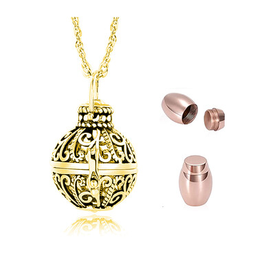 Bijuterii pentru incinerare colier cu urne rotunde din argint cenuşă pandantiv colier lanternă oţel inoxidabil Colier pentru incinerare memorial uman/animal de companie