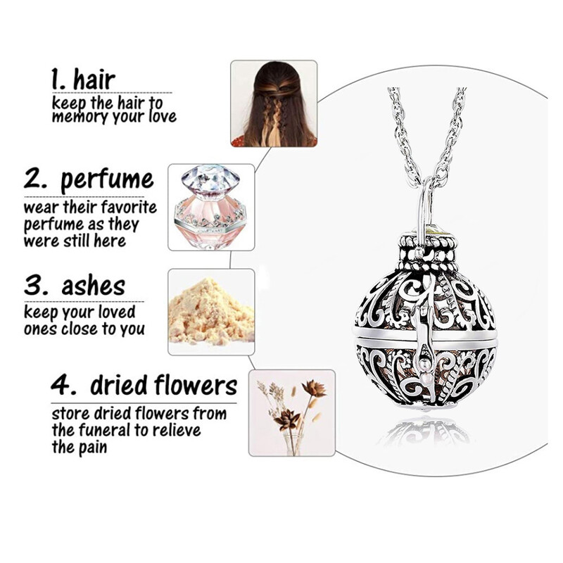 Bijuterii pentru incinerare colier cu urne rotunde din argint cenuşă pandantiv colier lanternă oţel inoxidabil Colier pentru incinerare memorial uman/animal de companie