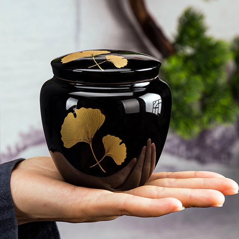 Urne de incinerare mici pentru cenușă umană, din ceramică, pentru câini pentru adulți, pentru pisici, pentru cenușă, urne funerare memoriale în miniatură pentru partajarea cenușii, urne pentru animale de companie