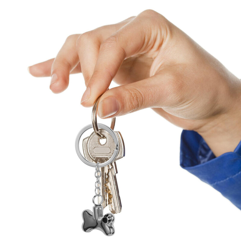 Breloc cu oase de câine Bijuterii pentru a ține cenușa Colier cu urnă memorială de incinerare Fob Pet