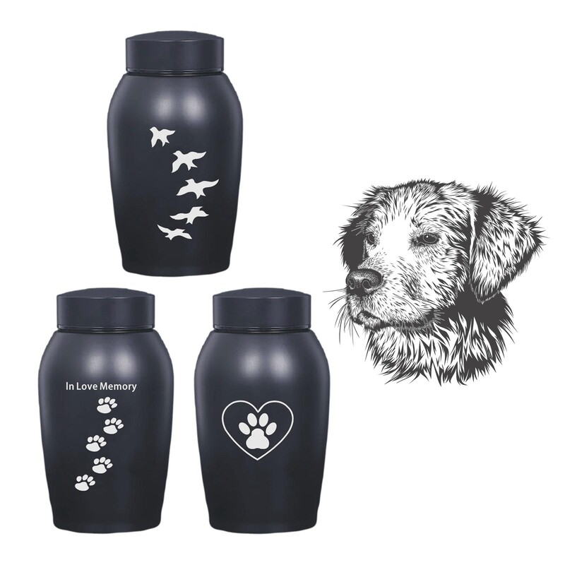 Kisállat hamu urna temetése Emlékek megőrzése Szuvenír koporsó kellékkészlet rozsdamentes acél tartós tárolás Hamvasztási emlékurna