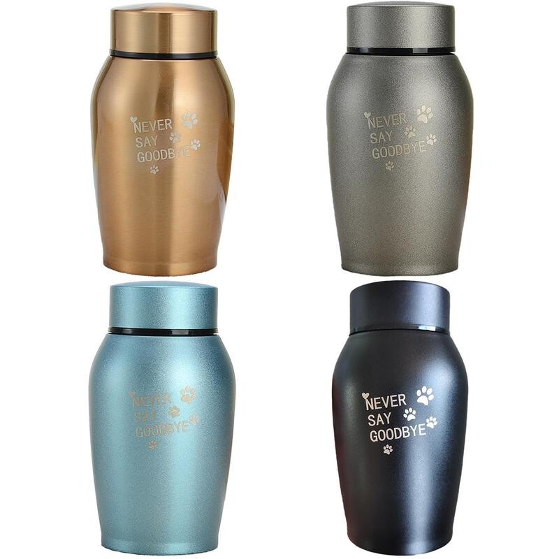 Többszínű, rozsdamentes acél kutyaurnák Kutya macska Madár Egér Hamvasztás Hamu Urna Lezárt temetés Kutyáknak Kisállat-ajándéküveg