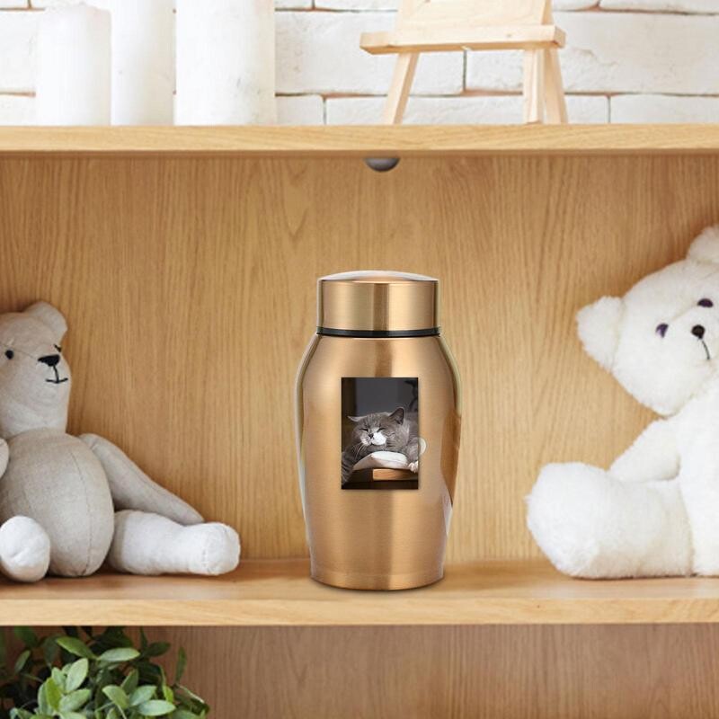Többszínű, rozsdamentes acél kutyaurnák Kutya macska Madár Egér Hamvasztás Hamu Urna Lezárt temetés Kutyáknak Kisállat-ajándéküveg