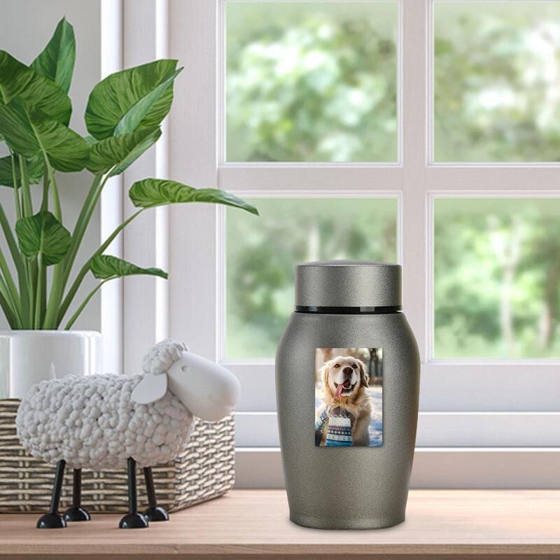 Többszínű, rozsdamentes acél kutyaurnák Kutya macska Madár Egér Hamvasztás Hamu Urna Lezárt temetés Kutyáknak Kisállat-ajándéküveg