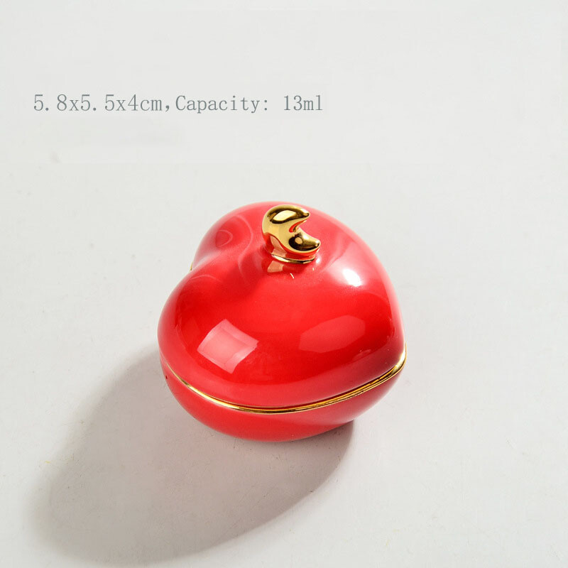 Urnă pentru animale de companie din ceramică, sicriu memorial pentru câine, sicriu funerar, capacitate de 13 ml, roșu, roz, sigilat, multifuncțional