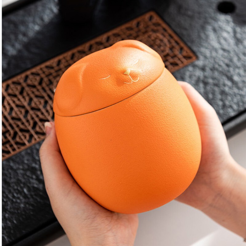 Naminis šuo Urna Peleninis šuo Forma Memorialinis kremavimas Urnos Rankų darbo juodos dekoratyvinės urnos laidotuvių šuniui Urna šuns memorialas