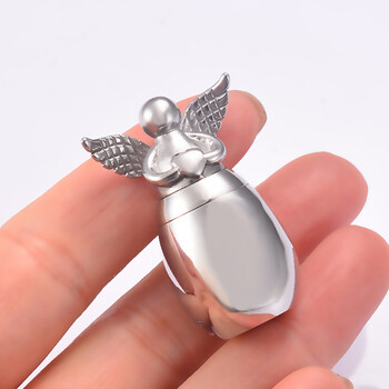 Μικρά αναμνηστικά Urns for Human Ashes Angel Wings Heart Mini από ανοξείδωτο ατσάλι Cremation Urns for Ashes Jewelry Dropship