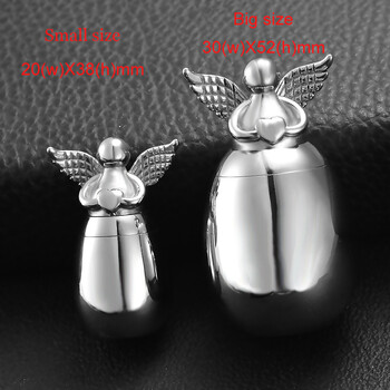 Μικρά αναμνηστικά Urns for Human Ashes Angel Wings Heart Mini από ανοξείδωτο ατσάλι Cremation Urns for Ashes Jewelry Dropship