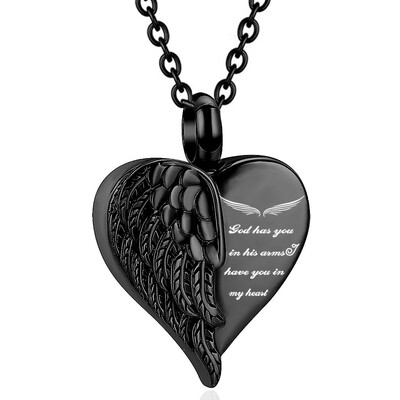 Colier cu urnă de inimă pentru incinerare, bijuterii pentru femei, bărbați, pandantiv amintire, medalion memorial, suport pentru cenușă pentru cenusa umană/animal de companie