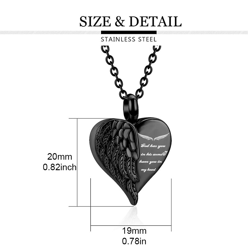 Colier cu urnă de inimă pentru incinerare, bijuterii pentru femei, bărbați, pandantiv amintire, medalion memorial, suport pentru cenușă pentru cenusa umană/animal de companie