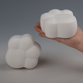 Urnă creativă pentru animale de companie, în formă de amprentă a labei de câine, pisică, material ceramic, borcan sigilat, cutie de depozitare pentru cenușă de animale de companie, alb simplu, 320 ml