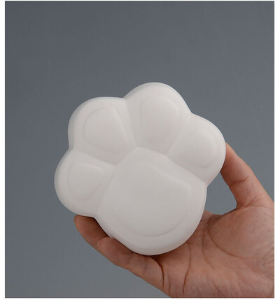 Urnă creativă pentru animale de companie, în formă de amprentă a labei de câine, pisică, material ceramic, borcan sigilat, cutie de depozitare pentru cenușă de animale de companie, alb simplu, 320 ml