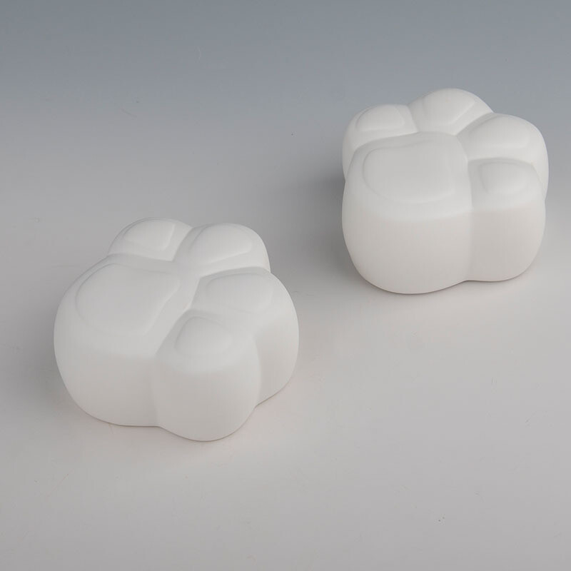 Urnă creativă pentru animale de companie, în formă de amprentă a labei de câine, pisică, material ceramic, borcan sigilat, cutie de depozitare pentru cenușă de animale de companie, alb simplu, 320 ml