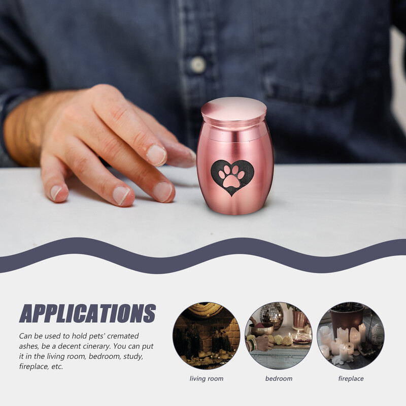 Įsimintina naminių gyvūnėlių urna Delikati kremavimo urna Puikaus rašto katės urnos gyvūnų reikmenys