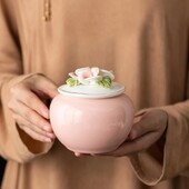 Borcan pentru cenușă funerară Urnă pentru incinerație umană Suport pentru cenușă pentru animale de companie Suport din ceramică Urne pentru cenușă pentru prieteni Sicriu sigiliu Borcan de depozitare