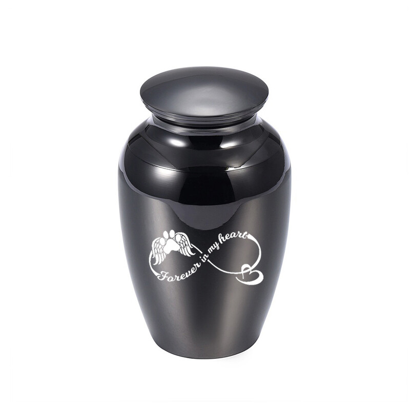 Urne de incinerare pentru cenușă pentru animale de companie Urnă memorială Suport metal pentru cenușă de aur roz