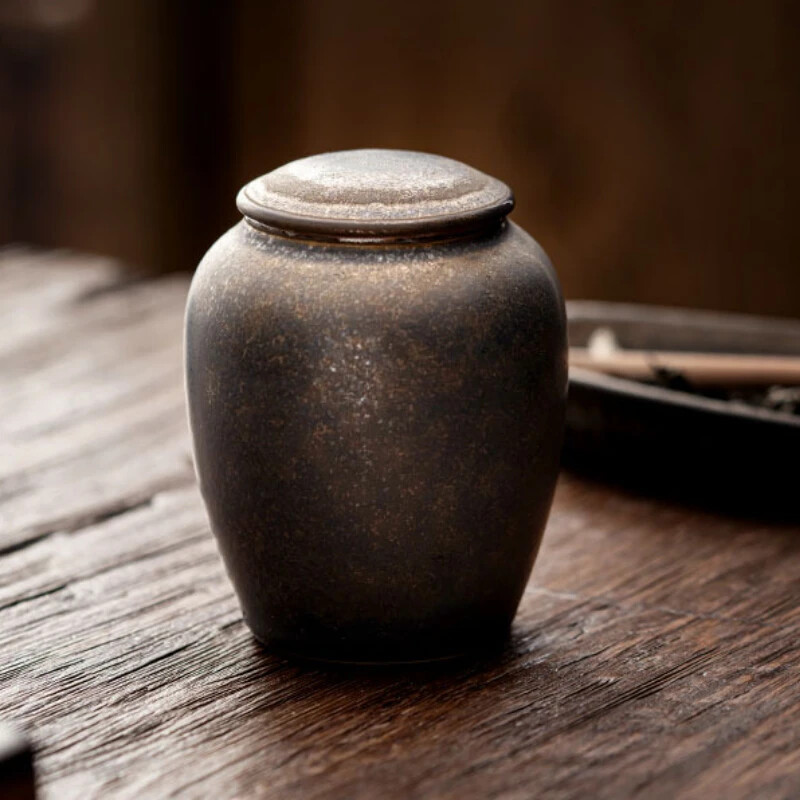 Vintažinės keraminės urnos augintiniai, mini nešiojamas kremavimas, gyvūnų karstas, atminimo pelenų saugykla, kremavimo laidojimai, naminių gyvūnėlių reikmenys