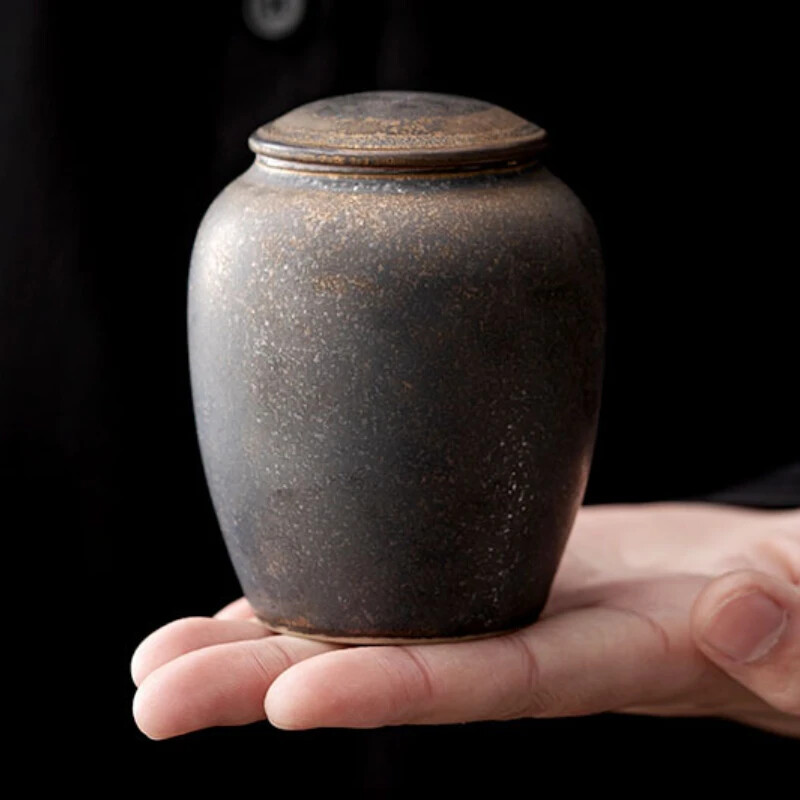 Vintažinės keraminės urnos augintiniai, mini nešiojamas kremavimas, gyvūnų karstas, atminimo pelenų saugykla, kremavimo laidojimai, naminių gyvūnėlių reikmenys